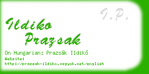 ildiko prazsak business card